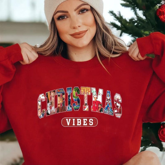 CHRISTMAS Vibes 90s Movies Shirt, Retro Christmas Movies Shirt, Christmas Vibes Shirt, Funny Xmas Shirt