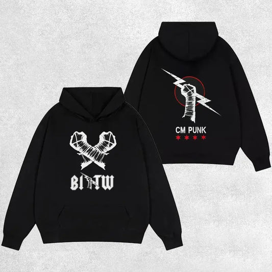 CM Punk BITW Hoodie, CM Punk Shirt, CM Punk Clothing, WWE Shirt, WWE Fans Clothing, Unisex Graphic Tee Gift For Him Her Cotton Menswear