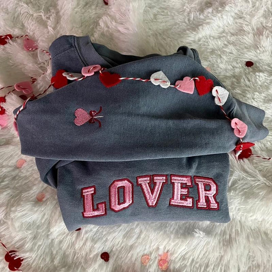 COQUETTE SWEATSHIRT EMBROIDERED VALENTINE DAY SWEATSHIRT EMBROIDERED SWEATSHIRT COMFORT COLORS SWEATSHIRT