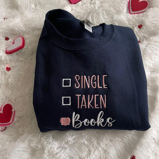 CUSTOM VALENTINES DAY SWEATSHIRT EMBROIDERED SWEATSHIRT GIFTS FOR VALENTINE DAY