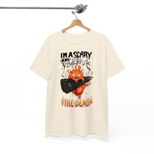 Calcifer Scary & Powerful Fire Demon Howls Moving Castle T-Shirt Sweatshirt Hoodie, Studio Ghibli Shirt Anime Fan Apparel Trendy 2024 Calcifer Character Shirt Sweatshirt, Hoodie