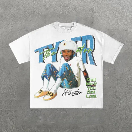 Call Me If You Get Lost T-shirt, Vintage Tyler The Creator Graphic Tee, Y2k, Hip Hop, Unisex T-Shirt, Gift For Men Women Menswear Top Streetwear