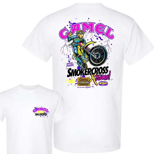 Camel Motor Sport Super Cross Extreme Graphic T-Shirt by GIldan - Cotton , Classic Men's Menswear