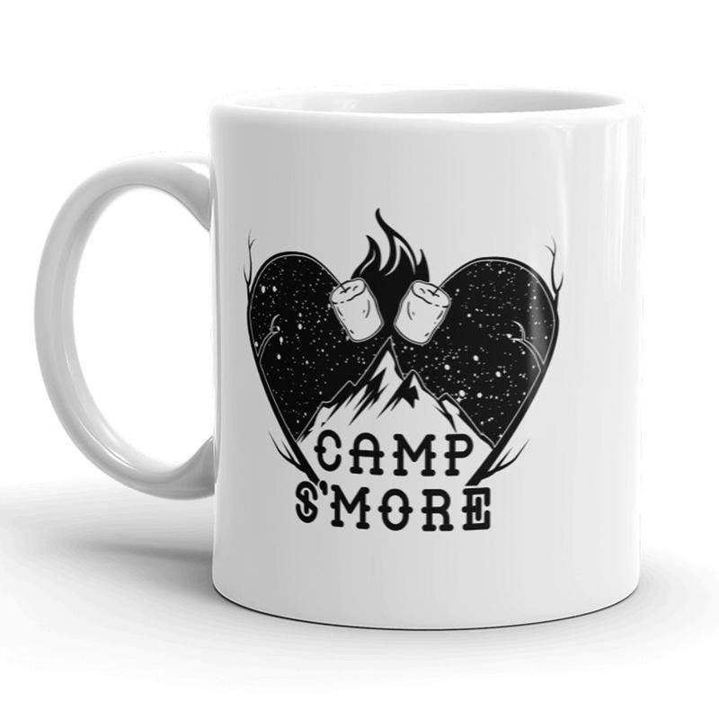 Camp S'more Mug Funny Outdoors Camping Coffee Cup - 11oz Funny Coffee Mugs Ceramic Printed Drinkware Cup