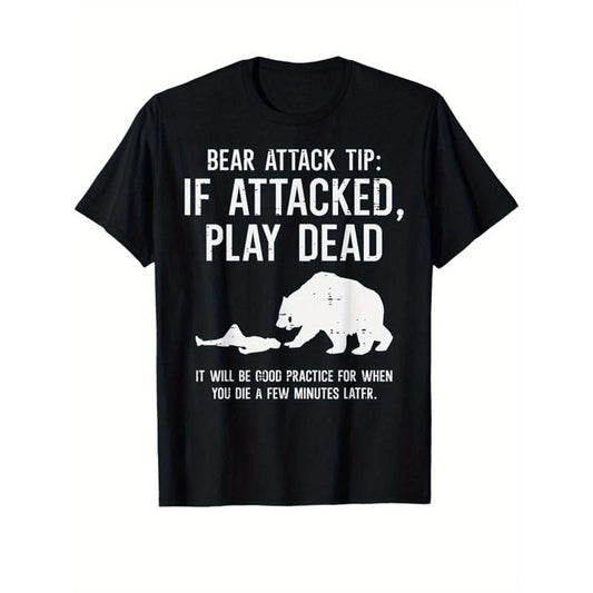 Camping Printed Men's Cotton Graphic T-shirt, Casual Short Sleeve Crew Neck T-shirt, Men's Tee For Outdoor made in usastyle{n002}6