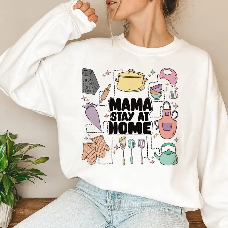 Can't Talk Right Now Doing Mama Stay At Home Stuff Sweatshirt, Funny Mama Sweatshirt, Funny Mama quotes Sweatshirt, Kitchen Mama Sweatshirt, Trendy Sweatshirt, Gift For Mom