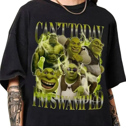 Can't Today I'm Swamped Shirt Sweater Hoodie, Shrek Bootleg Fiona Princess Sweater - Sassy Shrek Shirt, Shrek And Fiona Shirt Funny Shrek Trending Shirt Hoodie Fabric Womenswear
