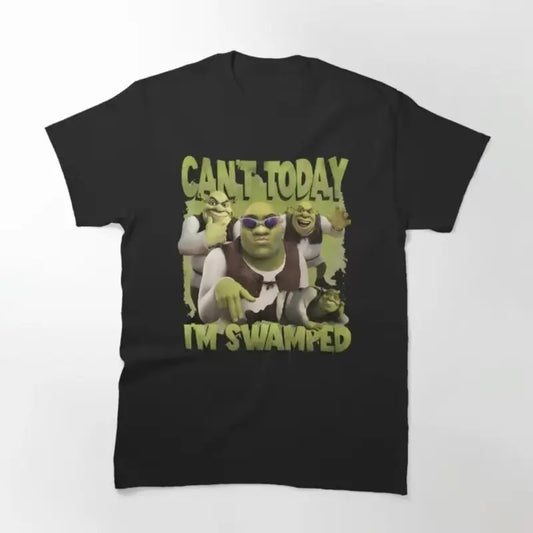 Can't Today I'm Swamped Shrek 90s Shirt, Bootleg Cartoon Fiona Princess Funny Sweatshirt, Vintage Sassy Shrek Christmas Gift Casual Classic