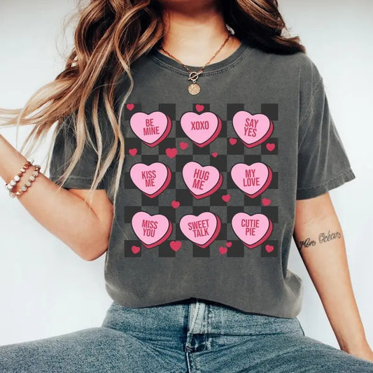 Candy Hearts Shirt, Valentines Tshirt, Funny Valentine Day, Funny Valentine Gift, Funny Valentine Tee, Happy Valentine Day, Gift For Her