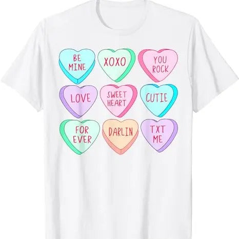 Candy Sweet Hearts Love Valentines Day Shirt Women Girls T-Shirt, Valentines shirt, Heart Sweatshirt, Funny Valentines Tee, Hodie and Sweater, T-Shirt