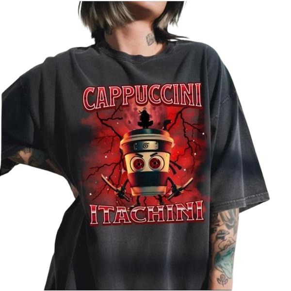 Cappuccini Itachini  Italian Brainrot Shirt, Naruto Itachi Anime TShirt, Trending Unisex Tee