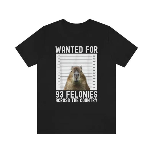 Capybara Mugshot Wanted Poster Meme, Capybara Committing Crimes Tee, Capybara Lover shirt, Capybara Funny Meme Shirt , Unisex T-shirt