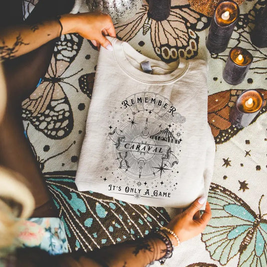 Caraval Sweatshirt, OUABH Crewneck, Bookish Merch, Booktok Hoodie, Bookish Sweatshirt, Gifts for Book Lovers, Remember its only a game