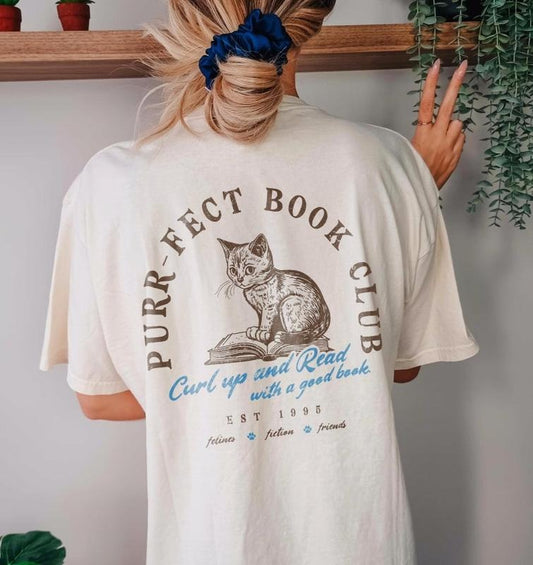 Cat Bookish Shirt | Book Club T-shirt For Cat Lovers, Reading t-shirt, Books Reading, Gift for Cat Lover, Book lover gift, Bookish Hoodie