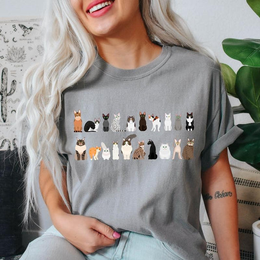 Cat Breeds Animal Lover T-Shirt
