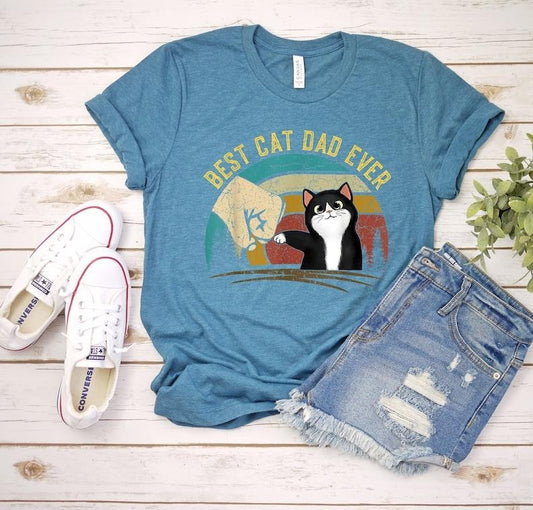 Cat Dad Gift | Best Cat Dad Ever Shirt | Funny Shirt Men - Fathers Day gift - Cat Shirt - Funny Cat Dad Shirt - Cat Lover Gift
