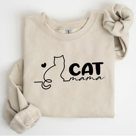Cat Mama Sweatshirt, Cat Mom Sweater, Mother's Day Gift For Cat Mom, Lover Gift