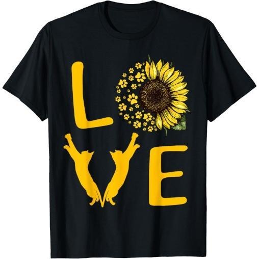Cat Sunflower Gifts For Cat Lovers, Cat Mom, Men, T-Shirt Made in USA