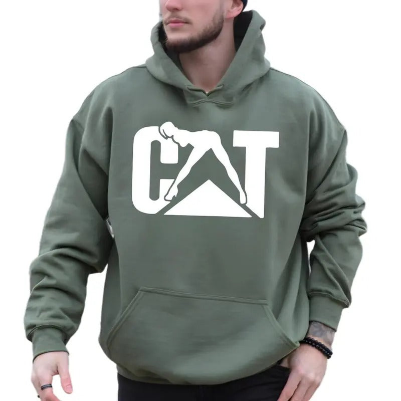 Cat With Woman Hoodie Sweatshirt T-shirt, Unisex Classic Fabric