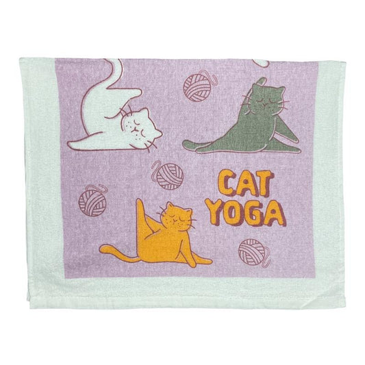Cat Yoga Funny Stretching Kittens Tea Towel Funny Dish Towels Soft Adsorbent Tea Towel