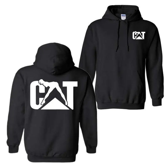 Cat with Woman Hoodie Sweatshirt T-Shirt, Aesthetic Unisex Classic Fabric Shirt, Lady Cat Tee, Menswear Sweaters Tops Pullover, Thermal Cotton Casual