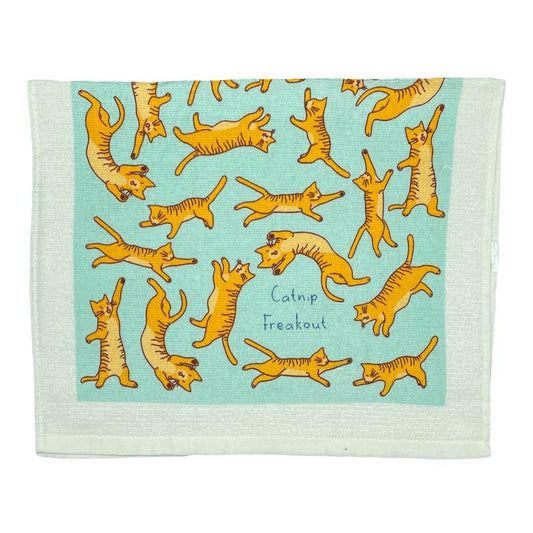 Catnip Freakout Funny Spazzing Kittten Tea Towel Funny Dish Towels Soft Adsorbent Tea Towel