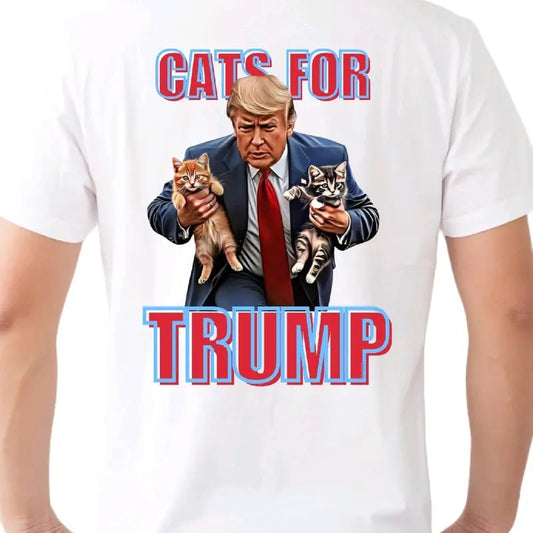 Cats For Trump  Menswear T-Shirt Top Underwear, Crewneck men funny trump vance trump  shirt t shirt
