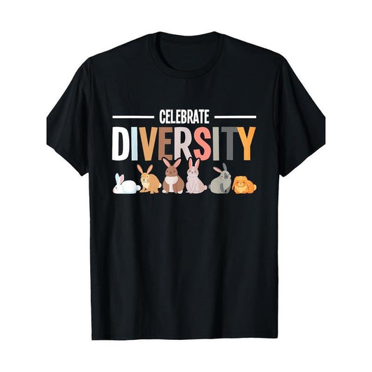 Celebrate Diversity - Rabbit Lover Zookeeper Bunny Breeder T-Shirt-100% Cotton-220g made in usa