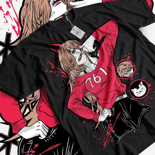 Chainsaw Man T-Shirt S-4XL Devil Anime Japanese Manga Chainsaw Man Denji Power Shirt