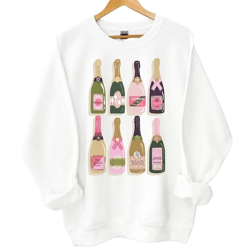 Champagne T-Shirt Sweatshirt Hoodie, Champagne Lovers - Champagne Bottles Shirt