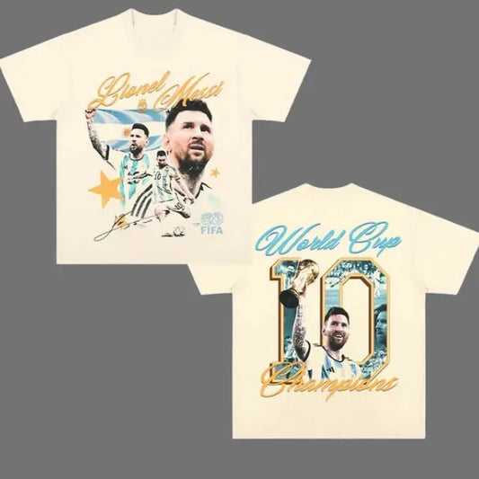 Champions Messi T-Shirt, Messi 2-Sided Vintage Tee, Unisex Soccer Shirt, Sweatshirt, Graphic Tees, Menswear Womenswear Streetwear