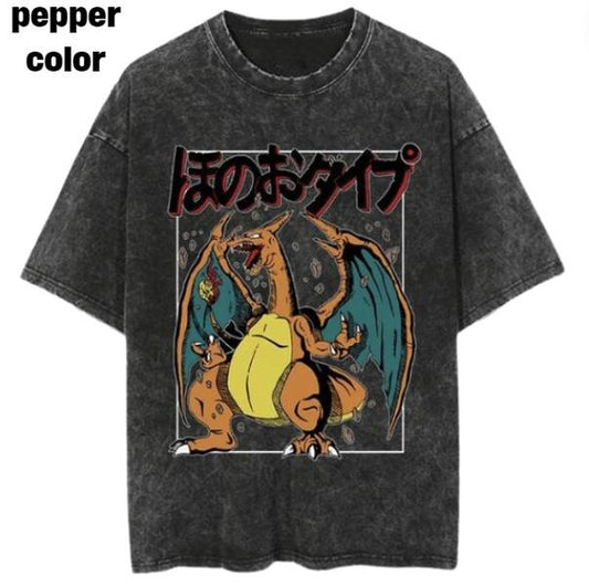 Charizard Destroyer Vintage Tee, Charizard Shirt, Charizard Merch, Anime Pokemon Shirt, Pokemon Merch, Manga Shirt, Pokemon for fan, Gift for him, Gift for her Menswear Top Underwear Tshirt Streetwear Tropical