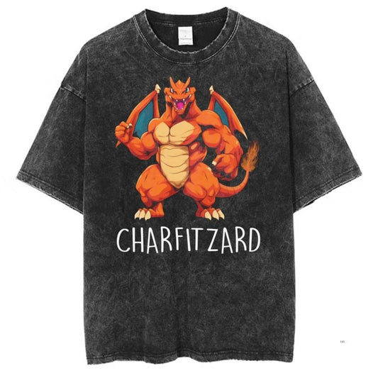 Charizard Vintage Graphic Tee, Charfitzard T-Shirt, Pokemon Graphic Tee, Anime Shirt, Gym Shirt, Gift For Fans, Menswear Womenswear Streetwear