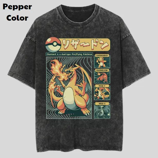Charizard Vintage Tee, Charizard T-Shirt, Pokemon Graphic Tees, Pokemon Shirt, Unisex Anime Shirt, Menswear Womenswear Streetwear
