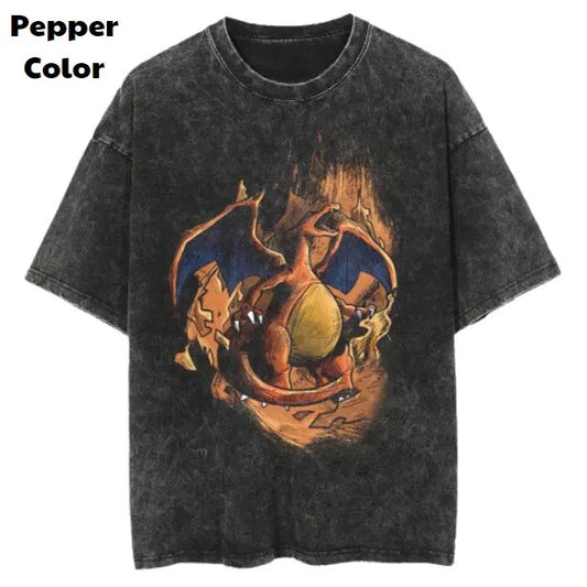 Charizard Vintage Tee, Charizard T-Shirt, Pokemon Tee, Anime Shirt, Animation Graphic Tees, Gym Shirt, Unisex T-Shirt