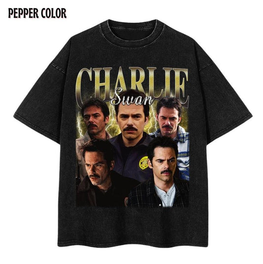 Charlie Swan Vintage 90's shirt, Billy Burke Fan Made Tee, Bootleg Fans Washed Graphic Homage T-shirt, Gift For Women and Men
