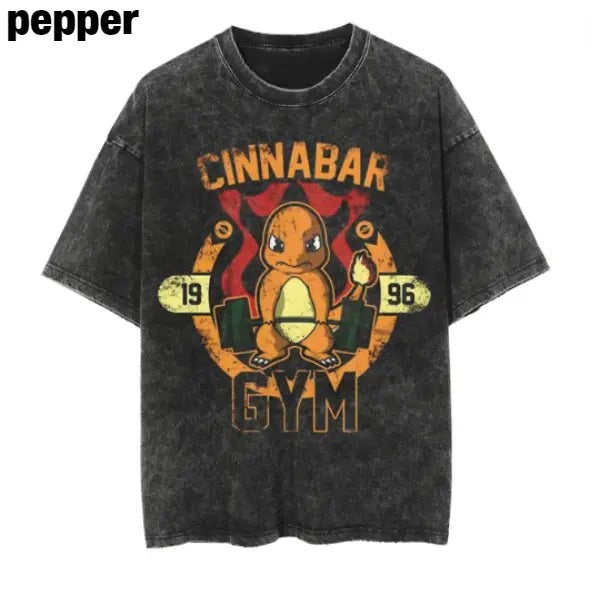 Charmander Gym Tee, Charmander T-Shirt, Pokemon Graphic Tees, Unisex Anime Shirt, Sweatshirt, Gym Shirt Menswear Womenswear Streetwear