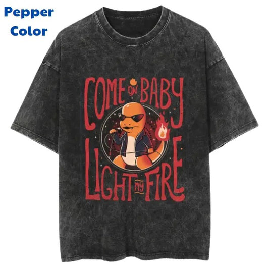 Charmander Vintage Tee, Charmander T-Shirt, Pokemon Tee, Anime Shirt, Animation Graphic Tees, Gym Shirt, Unisex T-Shirt, Gift For Men Women