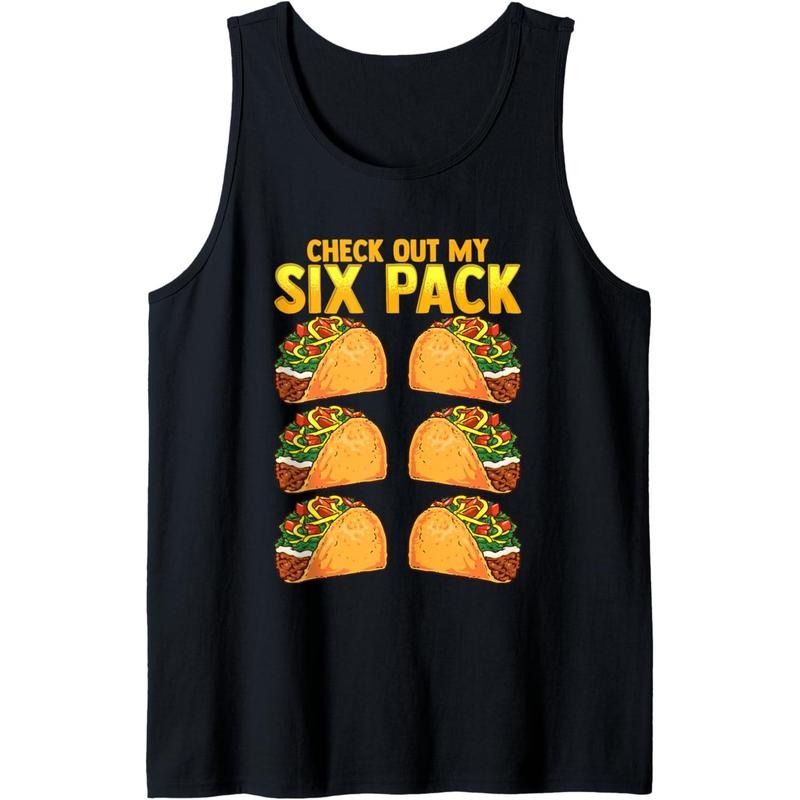 Check Out My Six Pack Taco Funny Cinco de Mayo Fitness Gym Tank Top