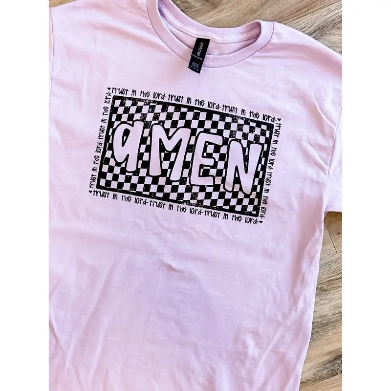 Checker Amen Graphic Tee