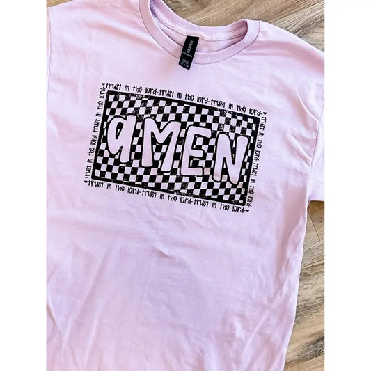 Checker Amen Graphic Tee