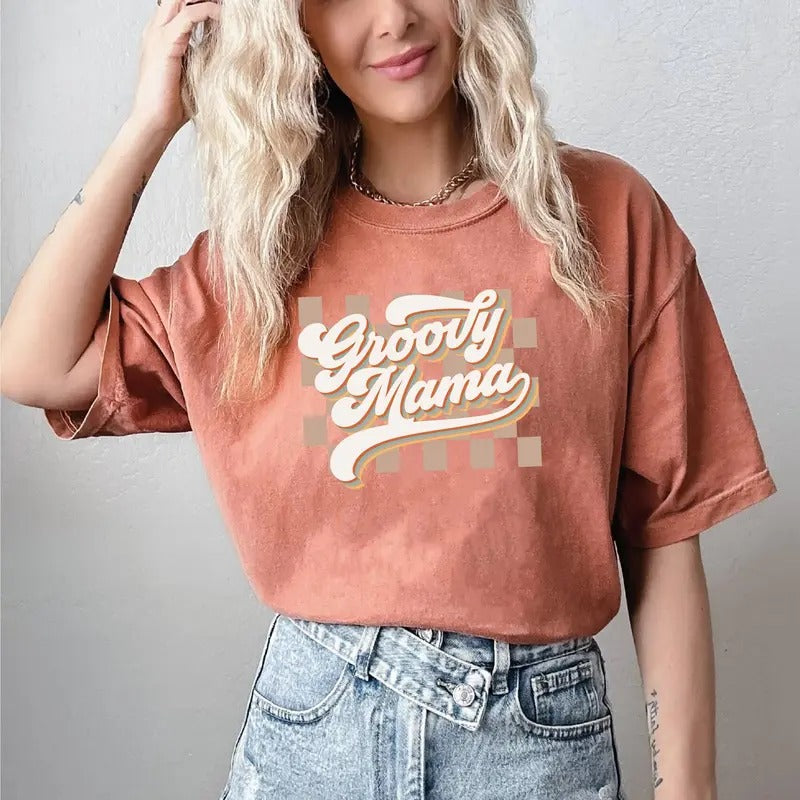 Checkered Mama Shirt Retro Mama Shirt Mothers Day Gift Mom Life Shirt Motherhood Shirt Mom Sweatshirt Mom Gift