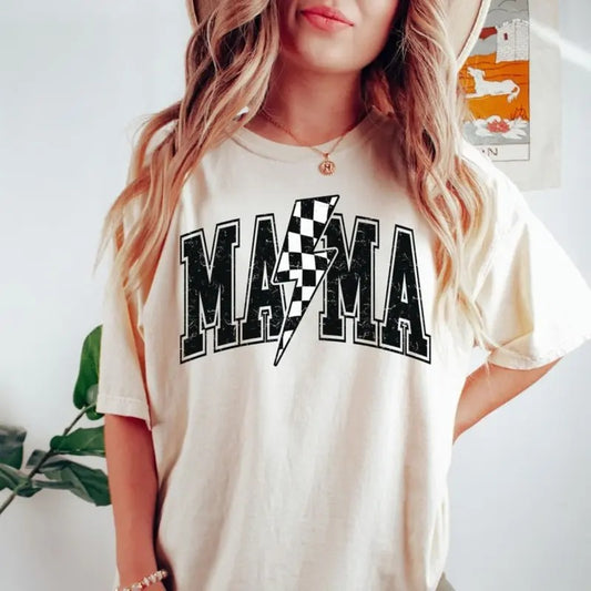 Checkered Mama Shirt, Christmas Gift Moms, Mom Tee, Trendy Mama Shirt, Mama Tshirt, Shirts for Moms, Retro Mama Shirt