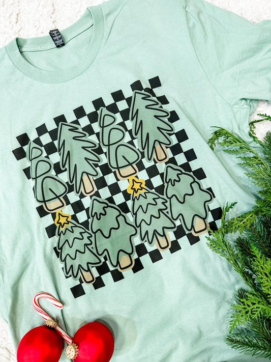 Checkered Tree Graphic Tee