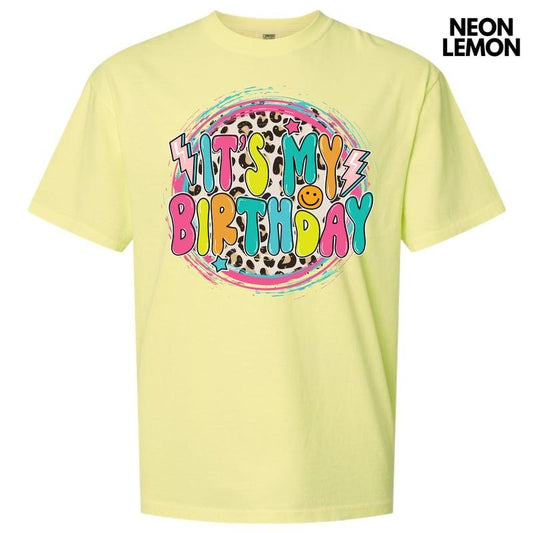 Cheetah My Birthday Comfort Colors T-Shirt 'NLB'