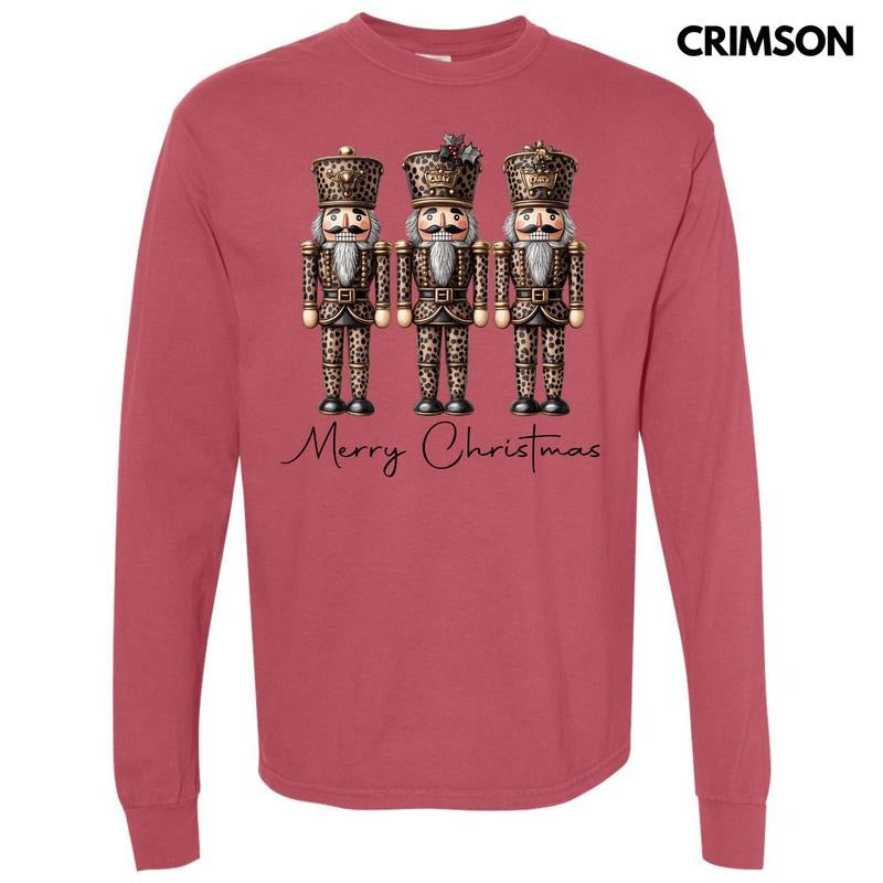 Cheetah Nutcracker Trio Long Sleeve Comfort Colors T-Shirt 'NLB'