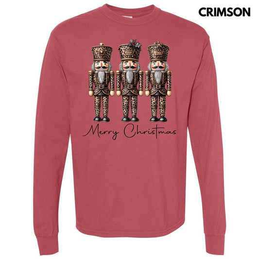 Cheetah Nutcracker Trio Long Sleeve Comfort Colors T-Shirt 'NLB'