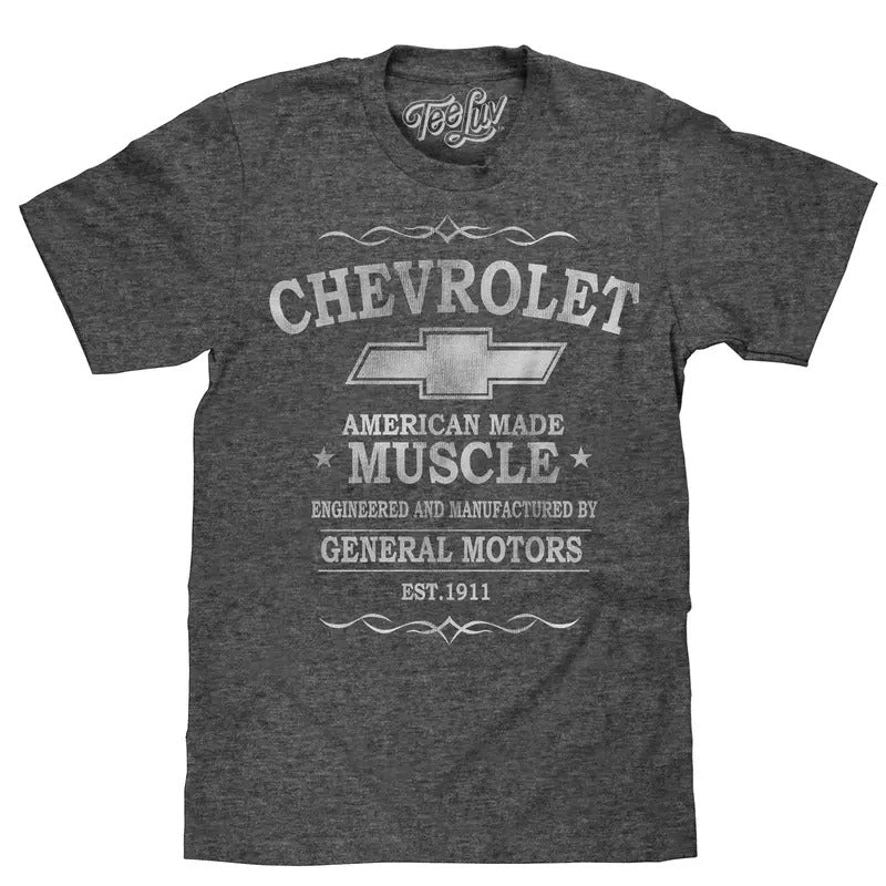 Chevrolet American Made Muscle T-Shirt - Gray