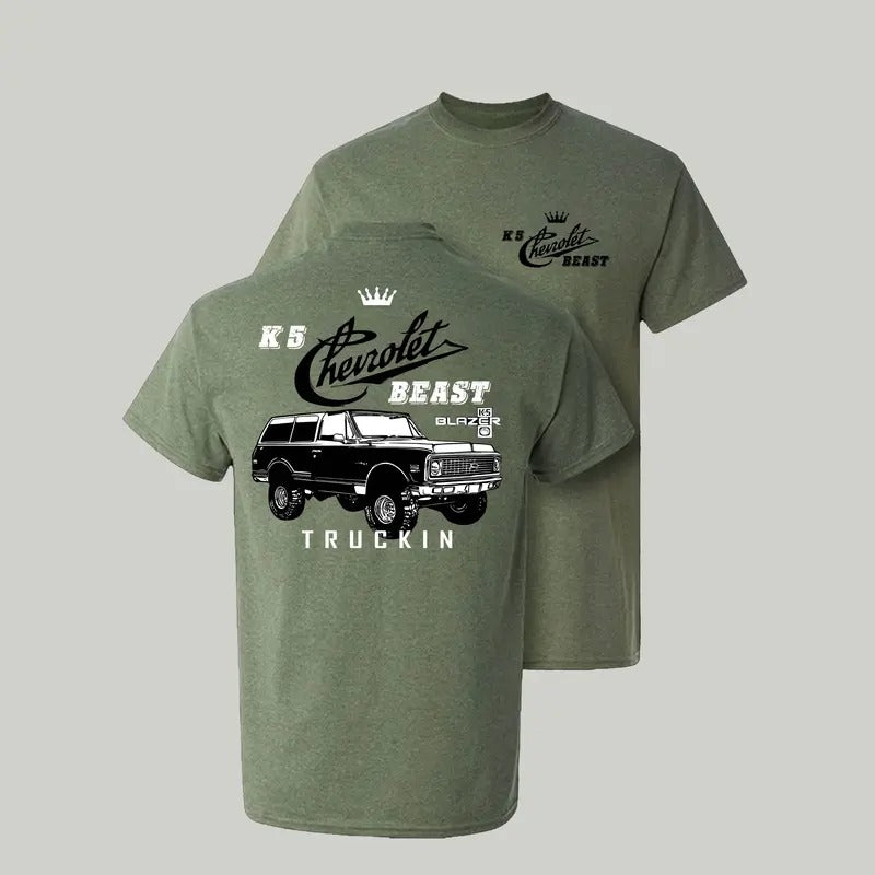 Chevy Trucks K5 Blazer King Of Trucks Vintage Graphic T-Shirt Unisex Ultra Cotton Crewneck Short Sleeve 100% Cotton - Menswear, Top  Tshirt men  gifts