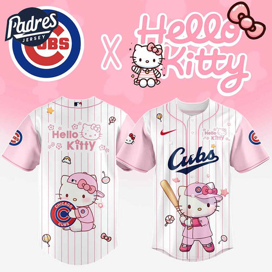 Chicago Cubs MLB x Hello Kitty New Baseball Jersey - Padres Jersey Oasis: Elevate Your Baseball Style Game